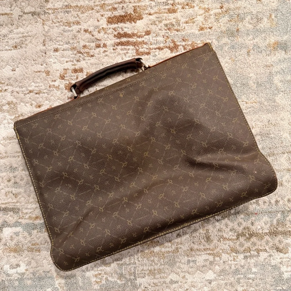 Vintage | Yves Carreau Brown Patterned Briefcase